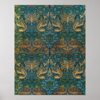 Peacock and Dragon, 1878, par William Morris