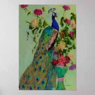 Poster Peacock avec Dahlia par Rachel Uchizono