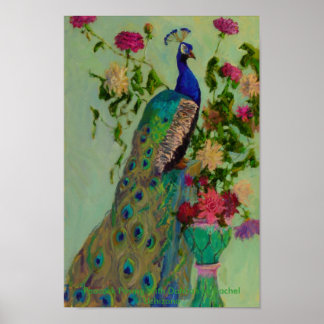 Poster Peacock avec Dahlia par Rachel Uchizono