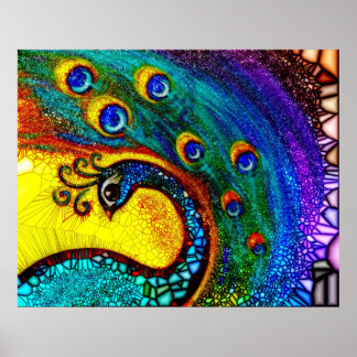 Poster Peacock dansant