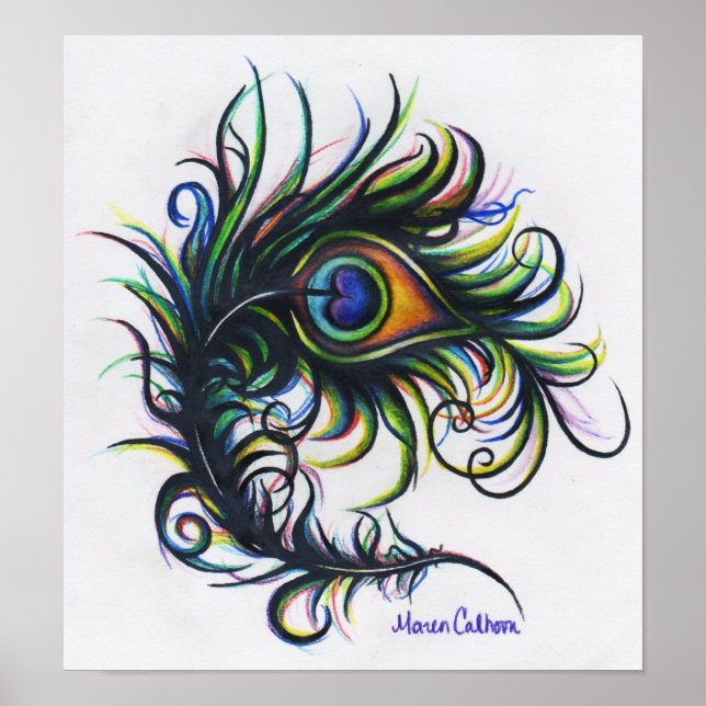 Poster Peacock Feather (Devant)