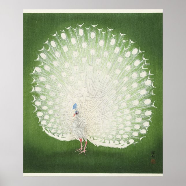 Poster Peacock par Ohara Koson (1925-1936) (Devant)