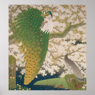 Poster Peacocks and Cherry Tree (1925)