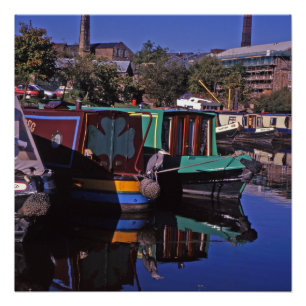 Poster Peak Forest Canal Derbyshire Angleterre