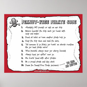 Poster Peanut-Free Pirate Code (Poster)