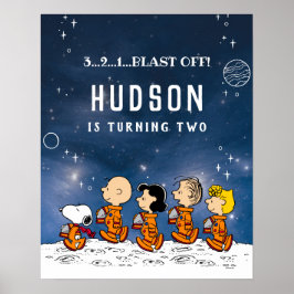 Poster Peanuts | Anniversaire Spatial