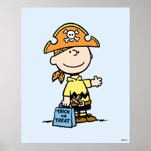 Poster Peanuts Charlie Brown Pirate Halloween