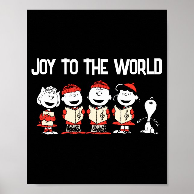 Poster Peanuts Merry Christmas Holiday Choir  (Devant)