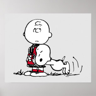 Poster PEANUTS   Motif rouge et noir