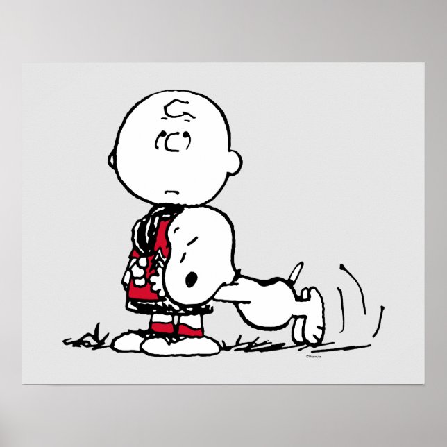 Poster PEANUTS | Motif rouge et noir (Devant)
