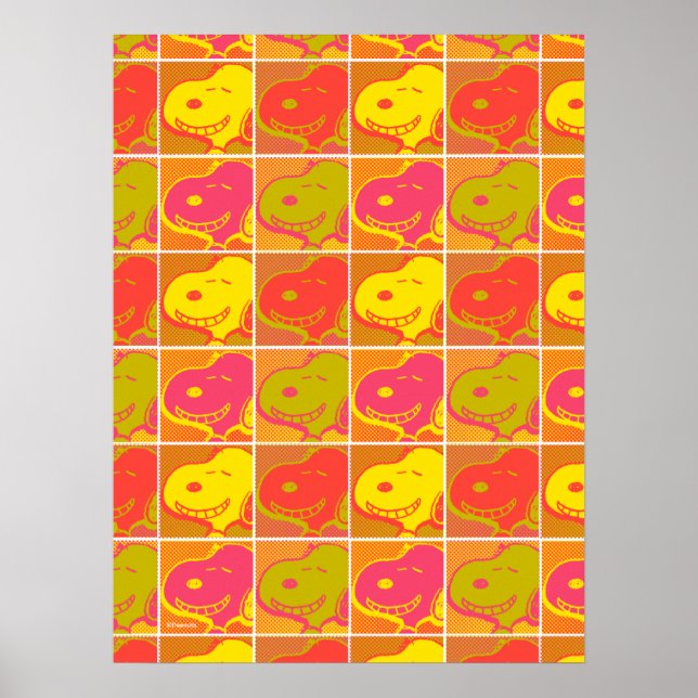 Poster Peanuts | Snoopy Pop Art Pattern (Devant)