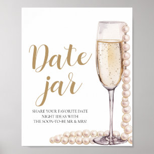 Poster Pearl et Prosecco Date Nuit Idées Date Jar