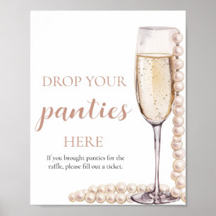 Poster Pearls et Prosecco Jeter vos culottes