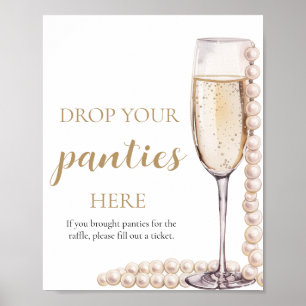 Poster Pearls et Prosecco Jeter vos culottes