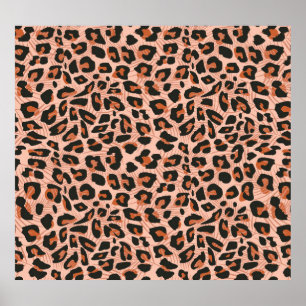 Poster Peau de guépard, motif transparent et vibrant.