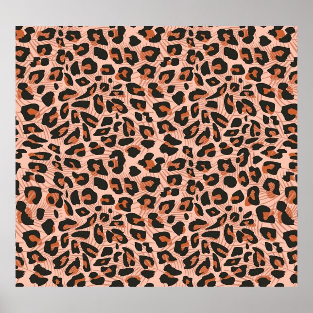Poster Peau de guépard, motif transparent et vibrant. (Devant)