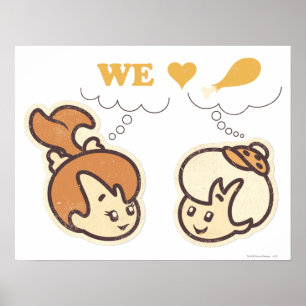 Poster PEBBLES™ et Bam Bam Love Food