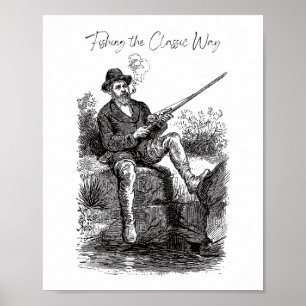 Poster Pêche à la manière classique