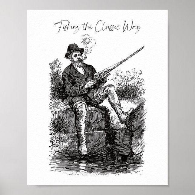 Poster Pêche à la manière classique (Devant)