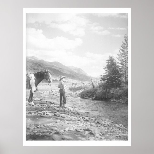 Poster Pêche à la mouche. (Devant)