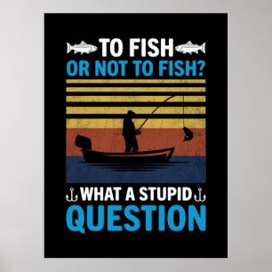 Poster Pêche À Poisson Ou Non À Poisson