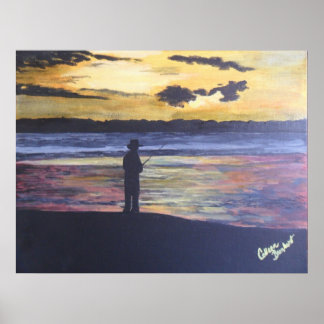 Poster Pêche au lac