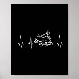 Poster Pêche au poisson-chat Battement de coeur 