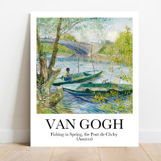 Poster Pêche au printemps par Vincent van Gogh