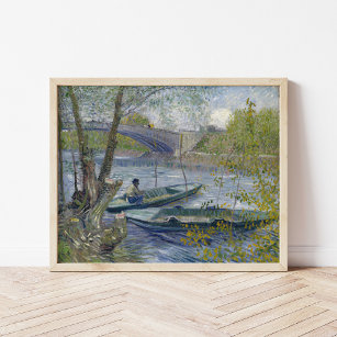 Poster Pêche au printemps   Vincent Van Gogh