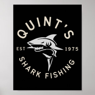 Poster Pêche de requin vintage de Quint 1975 Rétro 2