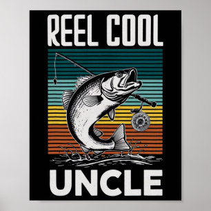Poster Pêche drôle d'hommes Reel Cool Oncle pour hommes