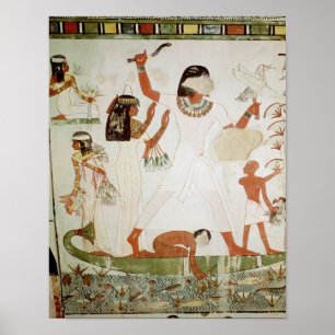 Poster Pêche et baignade dans les marais
