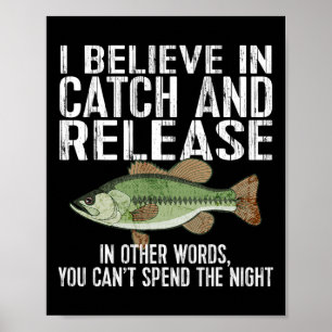 Poster Pêche Et Relâchement Drôle De Pêche