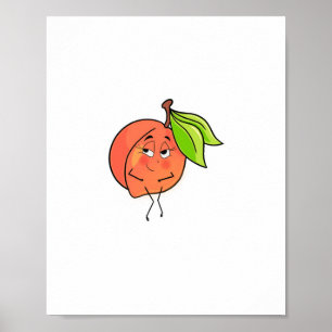 Poster Pêche, joues douces, thème fruit