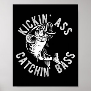 Poster Pêche Pêcheur Pêcheurs de basse Tripotée de prises