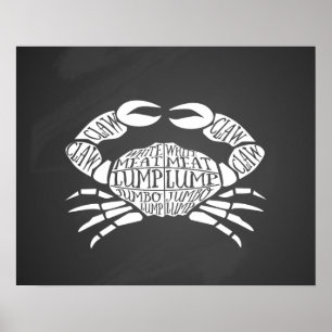 Poster Pêcheur au crabe charcuterie art