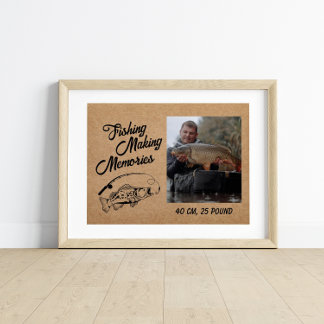 Poster Pêcheur Histoires de pêche Fête des Pères Pêche