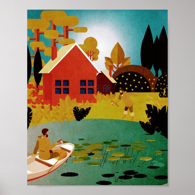 Poster pêcheurs (Devant)