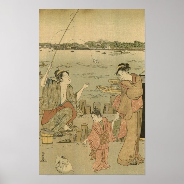Poster Pêcheurs Japonais (Devant)