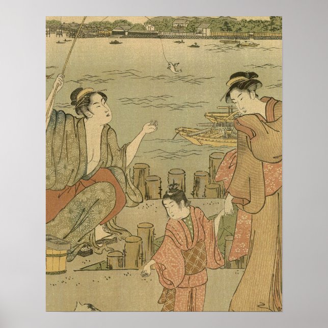 Poster Pêcheurs Japonais (Devant)