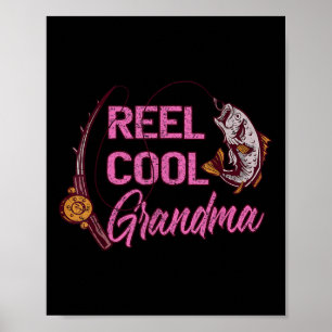 Poster Pêcheuses grand-mère vraiment cool à la pêche