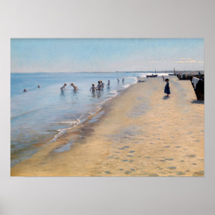 Poster Peder Severin Kroyer - Jour d'été à Skagen Beach