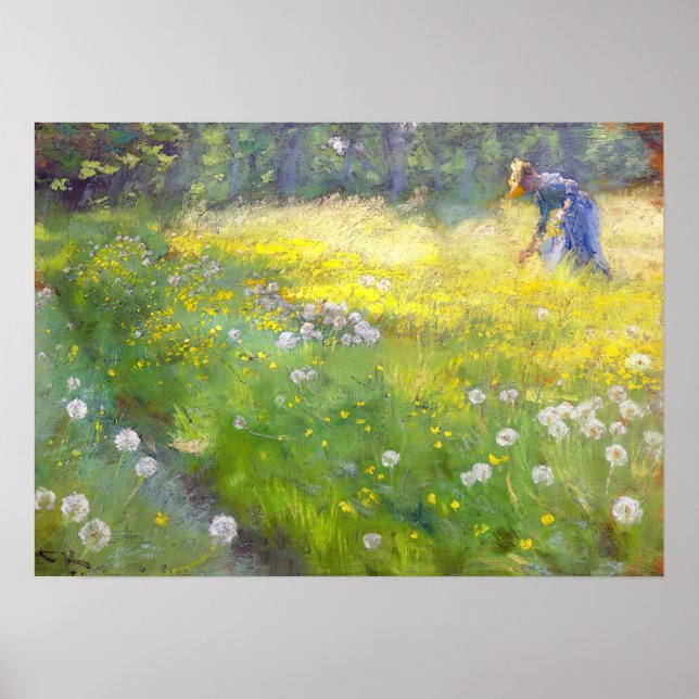 Poster Peder Severin Kroyer - Marie Kroyer dans le jardin (Devant)