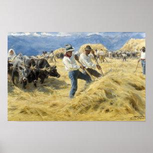 Poster Peder Severin Kroyer - Threshing dans les Abruzzes