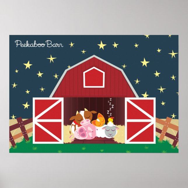 Poster Peekaboo Barn Night Landcape Group 1 (Devant)