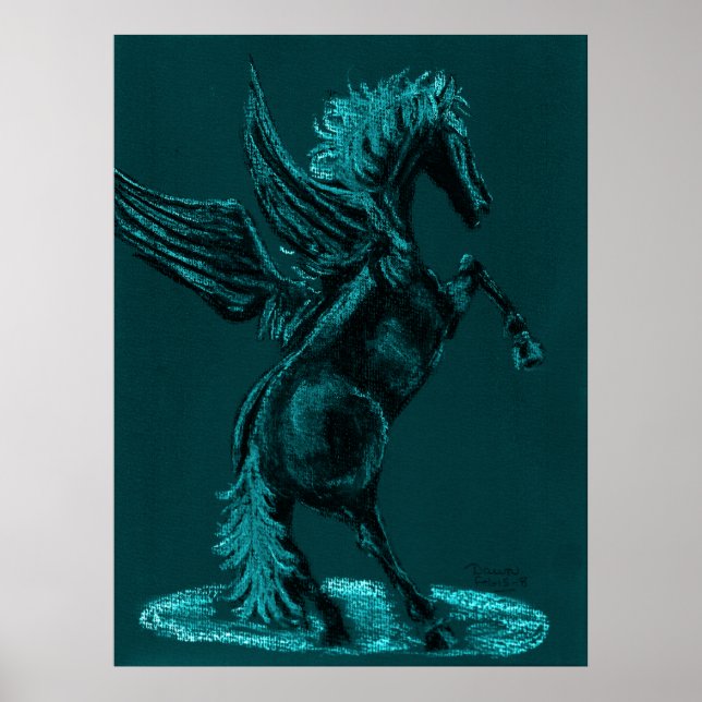 Poster pegasus aqua (Devant)