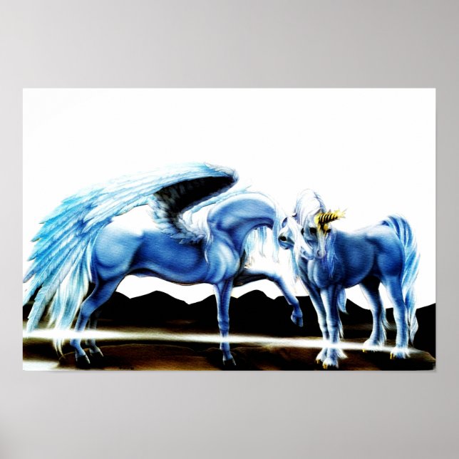 Poster Pegasus Et Unicorne (Devant)