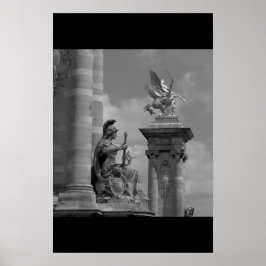 Poster Pegasus Pont Alexandre statue skulptur Paris Pont