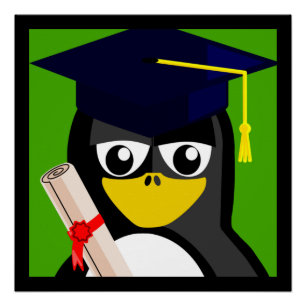 POSTER PÉGUIN DE DIPLÔME