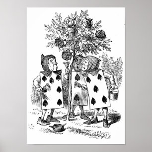 Poster Peignant les roses rouges